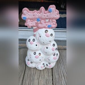 Ceramic Handmade Snowballs For Sale Statue (EUC)